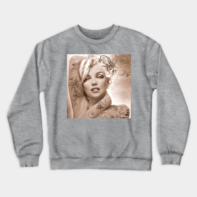 MM 127 Deco sepia Crewneck Sweatshirt by Theo Danella